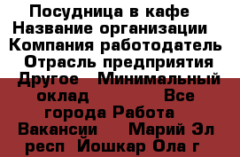 Посудница в кафе › Название организации ­ Компания-работодатель › Отрасль предприятия ­ Другое › Минимальный оклад ­ 14 000 - Все города Работа » Вакансии   . Марий Эл респ.,Йошкар-Ола г.